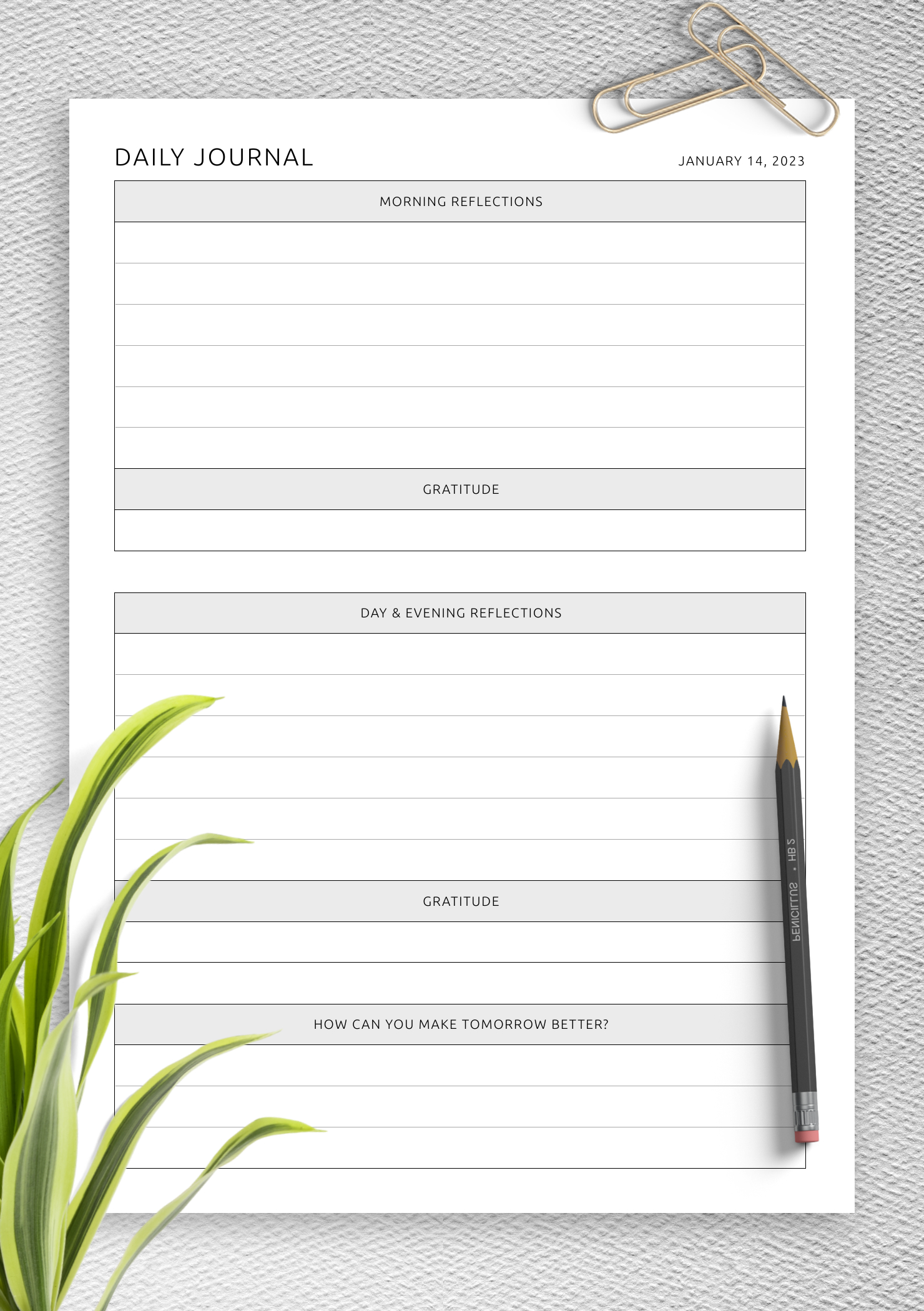 Download Printable Daily Journal Pdf with Journaling Paper Printable