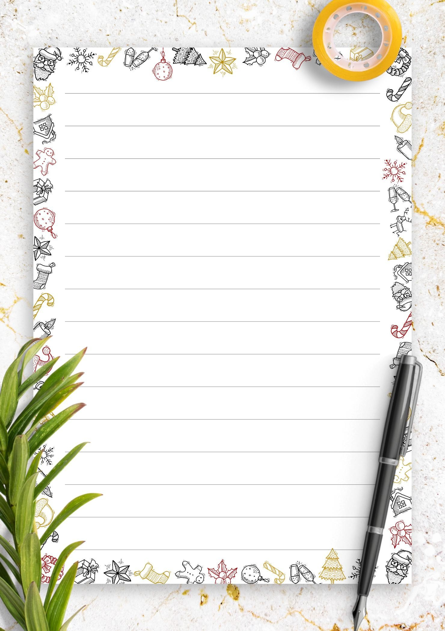 Download Printable Lined Paper Template - College Ruled 7.1Mm Pdf inside Printable Paper with Design