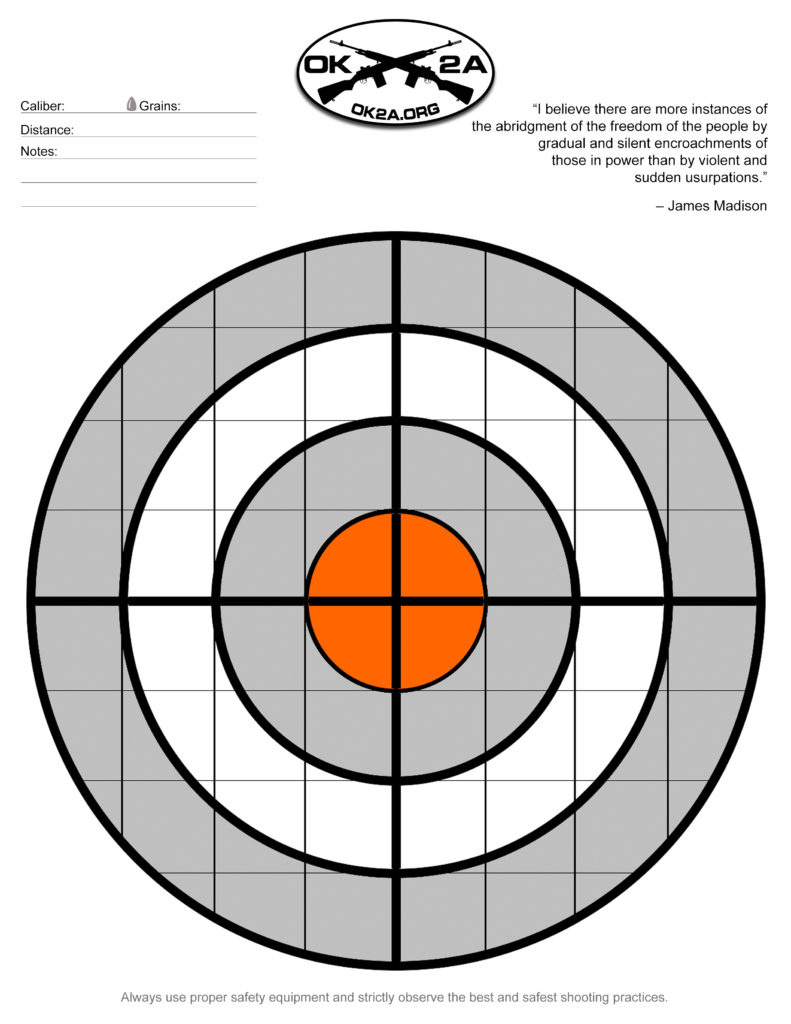 Download Printable Targets Here | Oklahoma 2Nd Amendment Association throughout Printable Paper Targets For Shooting