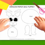 Dragon Paper Bag Puppet [Free Printable Template]   Made With Happy For Free Printable Paper Dragon Puppet Template