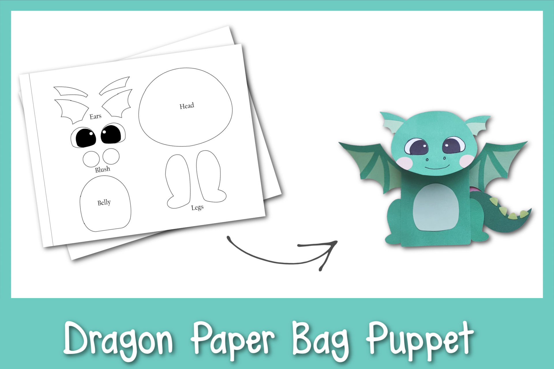 Dragon Paper Bag Puppet - Frosting And Glue- Easy Crafts, Games regarding Free Printable Paper Dragon Puppet