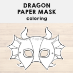 Dragon Paper Mask Printable Fairytale Animal Coloring Craft For Printable Paper Mask Template