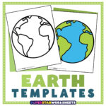 Earth Template (Free Printables)   Superstar Worksheets In Free Printable Paper Globe Template