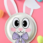 Easter Bunny Paper Plate Craft With Free Printable For Printable Paper Plate Bunny