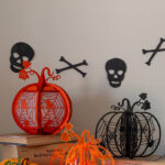 Easy 3D Diy Pumpkins + Free Printable Inside Printable Paper Pumpkin