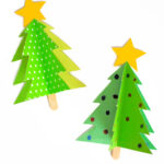 Easy Christmas Tree Craft For Toddlers (With Free Printable With Printable Paper Christmas Tree