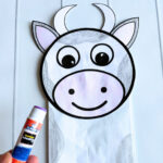 Easy Cow Paper Bag Puppet (Free Printable Template!)   Simply Full Within Printable Paper Cow