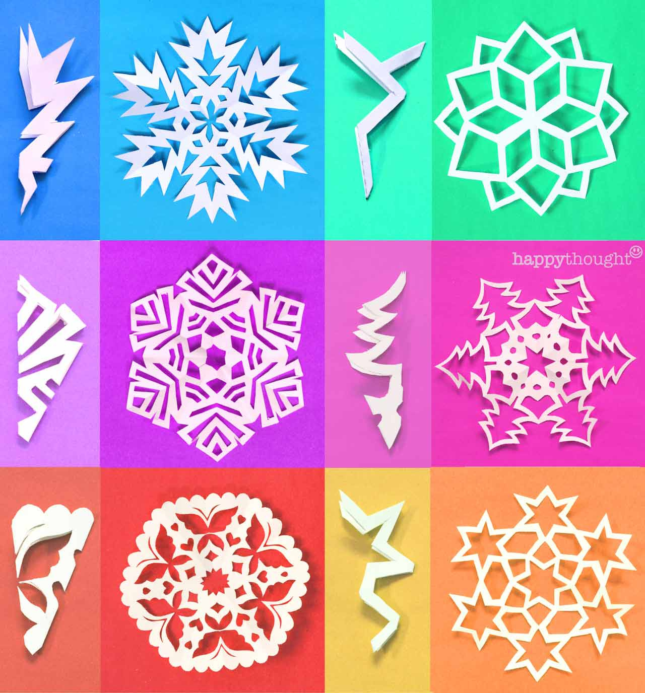 Easy Diy Snowflake Templates. Perfect Decorations • Happythought with regard to Printable Paper Snowflake Patterns