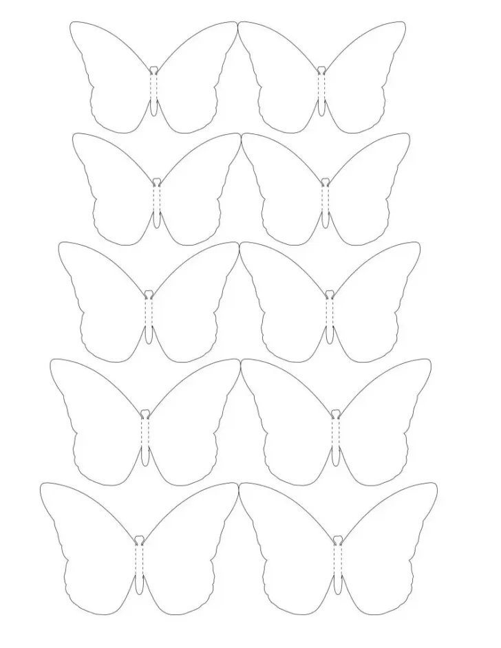 Printable Paper Butterfly Cutting Printable Paper Butterfly Cutting