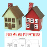 Easy Paper Houses   Free Printable Pattern   Paper Glitter Glue Inside Free Printable Paper House Cut Out Template
