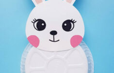 Easy Paper Plate Bunny Craft For Kids - Made With Happy with Printable Paper Plate Bunny