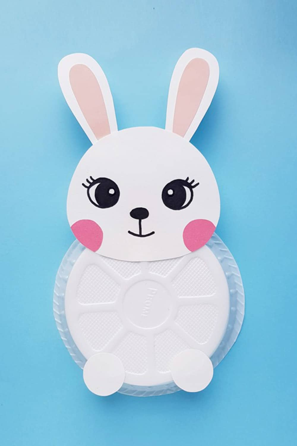 Easy Paper Plate Bunny Craft For Kids - Made With Happy with Printable Paper Plate Bunny