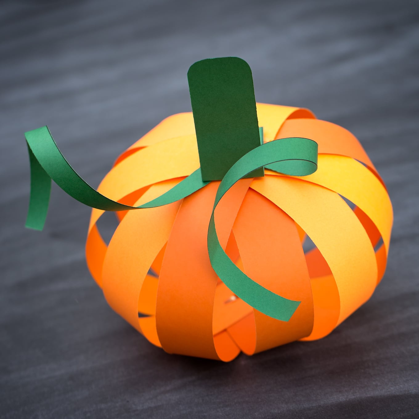 Easy Paper Strip Pumpkin Craft For Kids inside Printable Paper Pumpkin Templates