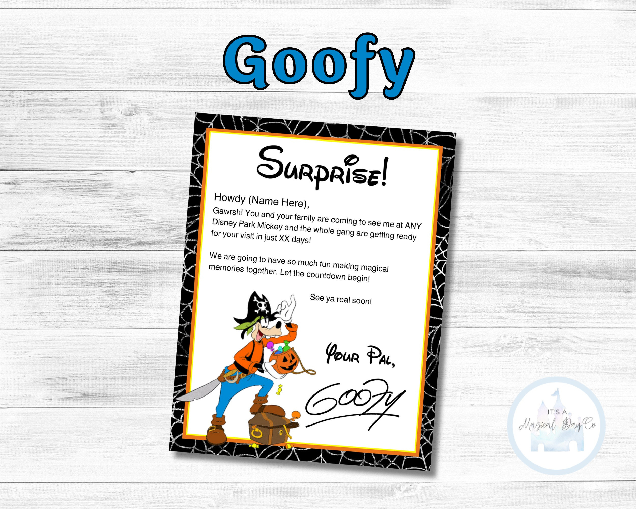 Editable Halloween Letters From Mickey Minnie Donald Daisy And in Goofy Printable Paper