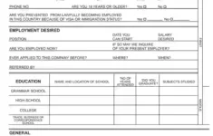 Employment Application Form ≡ Fill Out Printable Pdf Forms Online regarding Printable Paper Job Applications