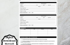 Employment Application Form Template (Word Printable&amp; Editable) intended for Printable Paper Job Applications