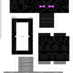 Enderman Minecraft Paper Craft Model | Free Printable Papercraft Throughout Minecraft Printable Paper