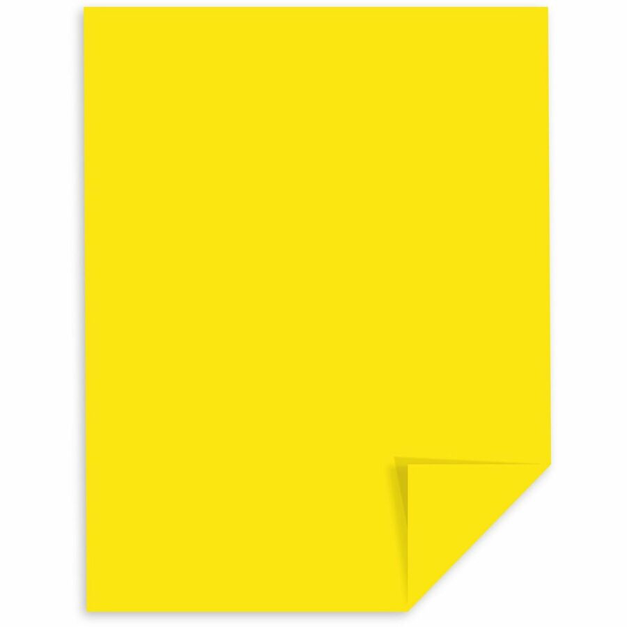 Exact Brights® Smooth Colored Paper - Yellow - Letter - 8 1/2&amp;quot; X throughout Yellow Printable Paper