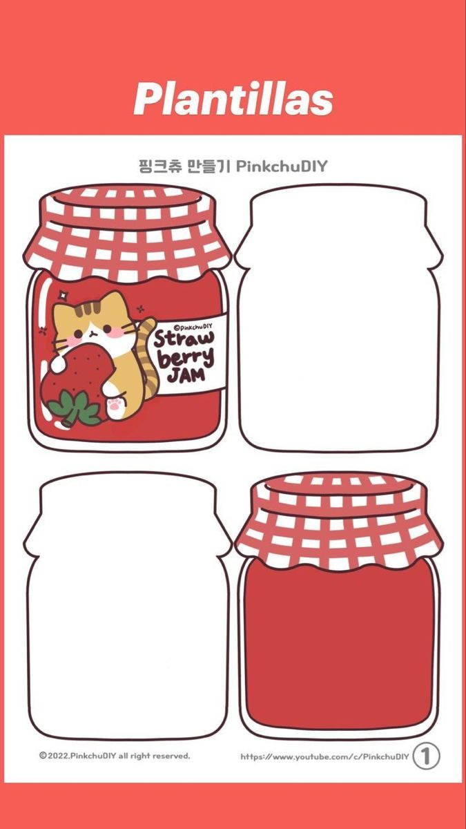 🍰🍓Cr: Pinkchudiy 🍓🍰 regarding Printable Paper Jars