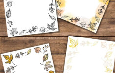 Fall Borders Free Printable Paper With Autumn Leaves - Hand in Fall Printable Paper