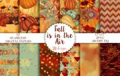 Fall Digital Papers, Autumn Backgrounds, Fall Patterns inside Fall Printable Paper
