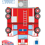 Fire Truck Paper Model   Free Printable Paper Modelsanton Filonov In Printable Paper Truck Template