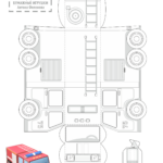 Fire Truck Paper Model   Free Printable Paper Modelsanton Filonov Pertaining To Printable Paper Truck Template