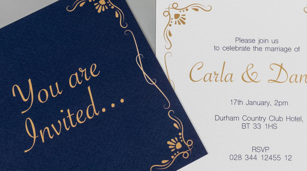 Flat Wedding Invitation Printing | Print Wedding Cards Uk in Invitation Printable Paper