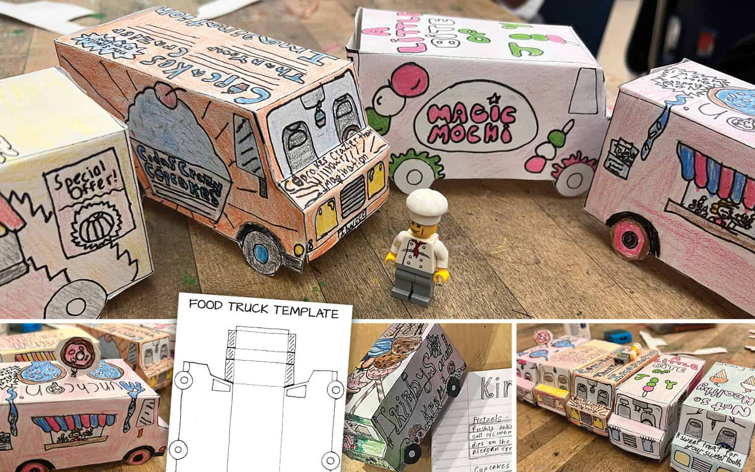 Food Truck Art Lesson: A Student Favorite - Art With Trista for Printable Paper Food Truck Template