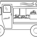 Food Truck Template Printable   Printable Party Favors Intended For Printable Paper Food Truck Template