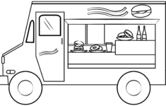 Food Truck Template Printable - Printable Party Favors intended for Printable Paper Food Truck Template