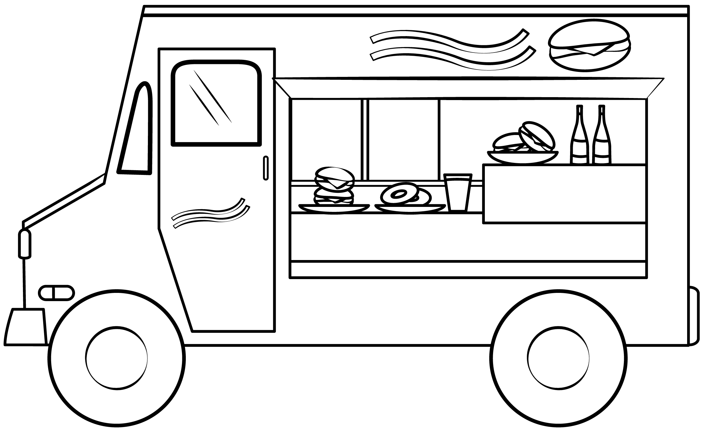 Food Truck Template Printable - Printable Party Favors intended for Printable Paper Food Truck Template