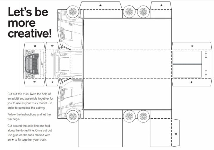 Printable Paper Food Truck Template