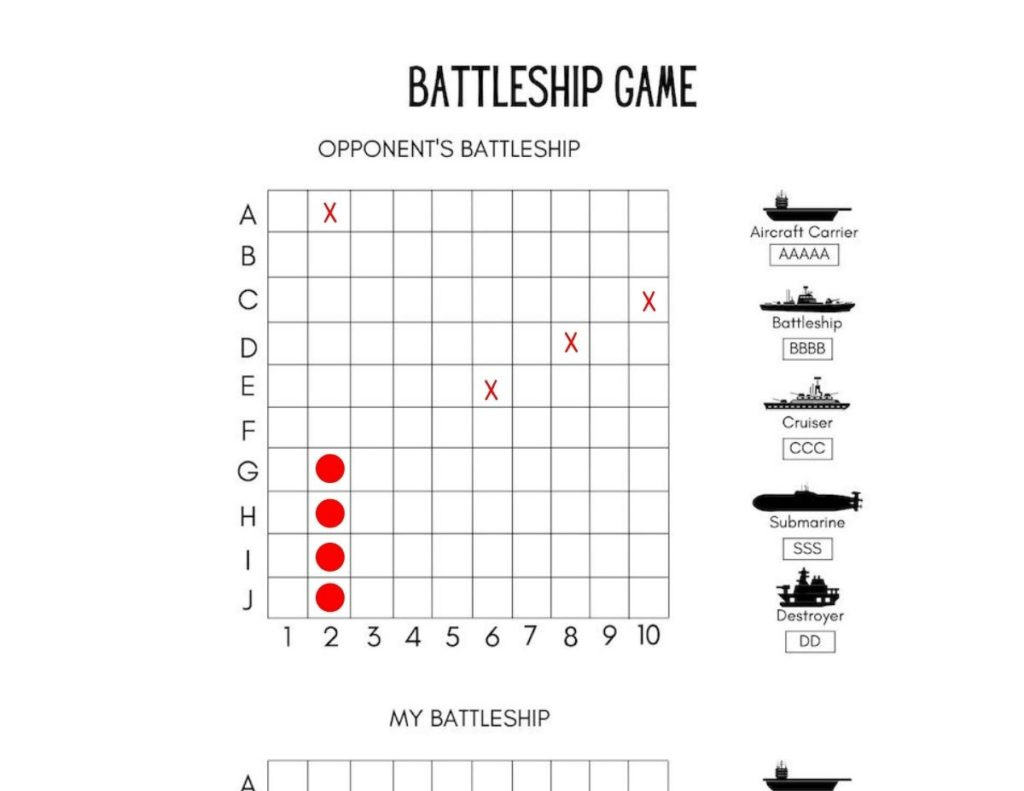 Free Battleship Printable Pdf - Originalmom with regard to Battleship Grid Paper Printable