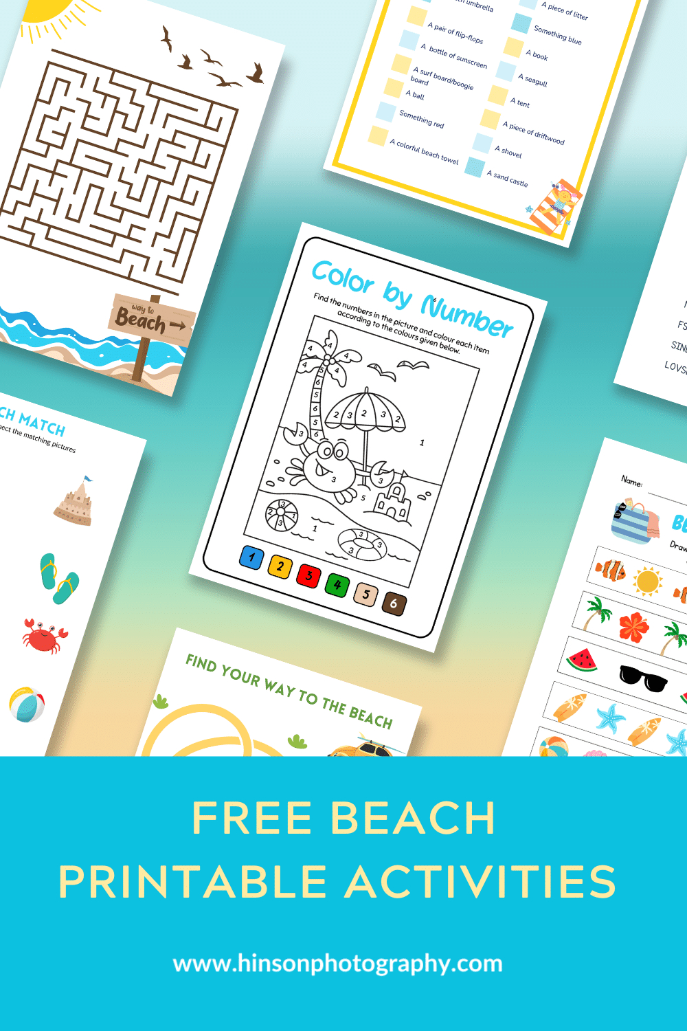 Free Beach Activity Printables with Beach Themed Printable Paper