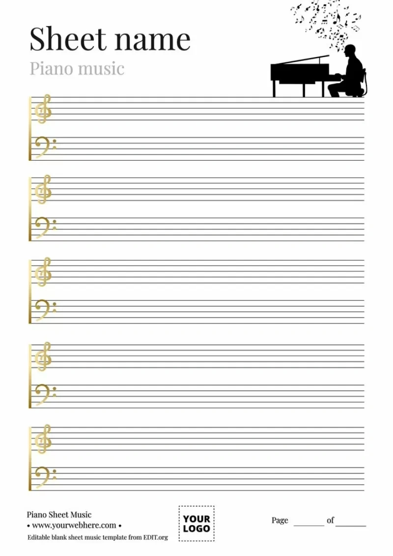 Free Blank Music Sheets To Print regarding Music Paper Printable Free