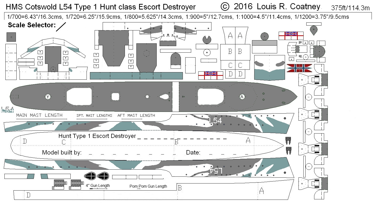 Free Cardstock Paper Model World War 2/Ii Warships in Printable Paper Battleship Model