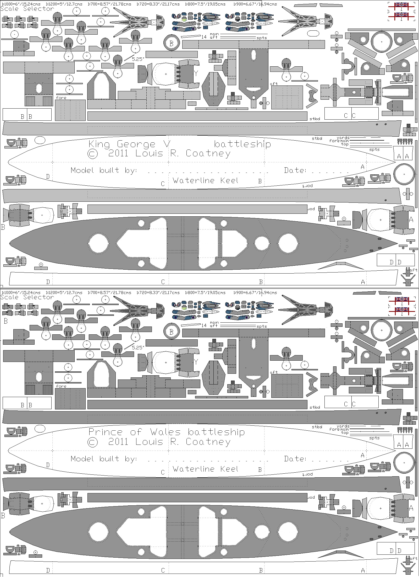 Free Cardstock Paper Model World War 2/Ii Warships within Printable Paper Battleship Model