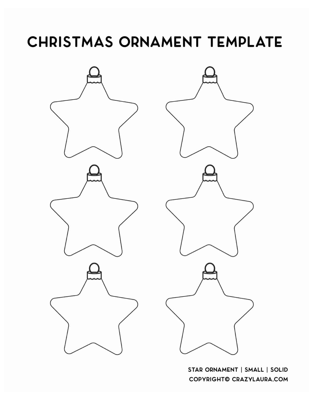 Free Christmas Ornament Template Printables &amp;amp; Outlines - Crazy Laura inside Printable Paper Ornaments Templates