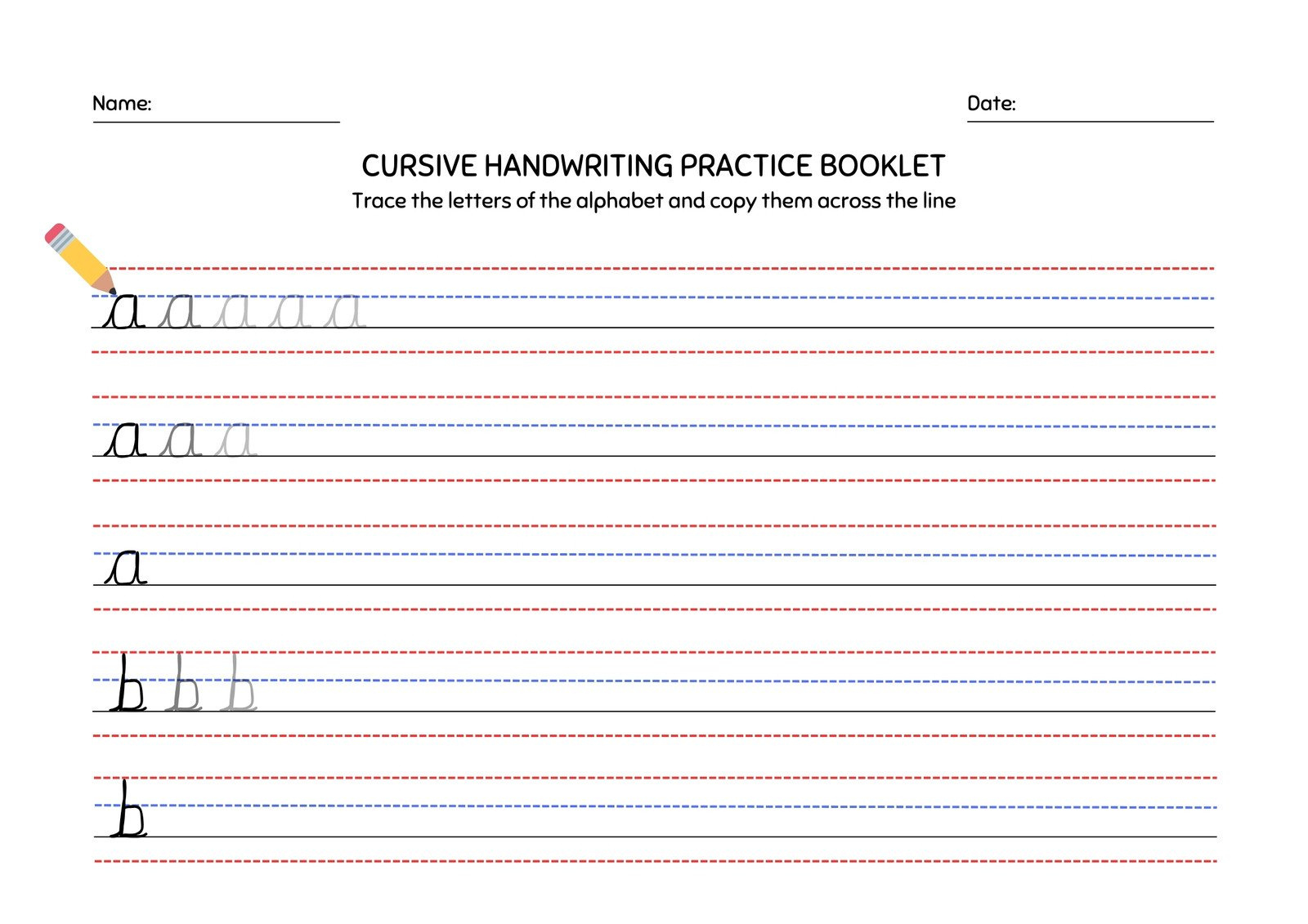 Free Custom Printable Handwriting Worksheet Templates | Canva with Handwriting Printable Paper