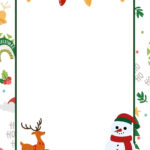 Free Customizable Christmas Page Border Templates | Canva Throughout Printable Paper With Christmas Border