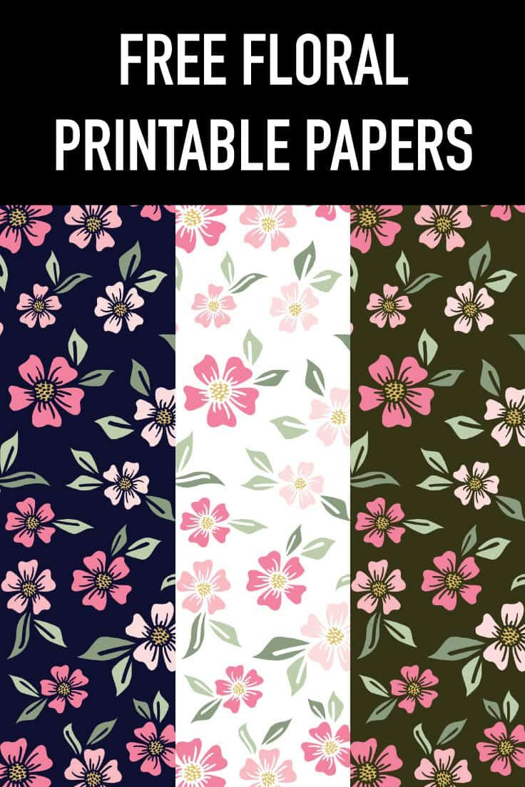 Free Floral Printable Papers - Tortagialla regarding Floral Printable Paper