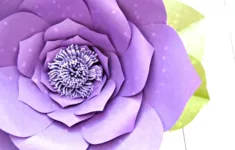 Free Flower Template: How To Make Large Paper Flowers for Downloadable Free Printable Paper Flower Templates