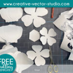 Free Giant Paper Rose Template | Creative Vector Studio Inside Printable Paper Rose Template