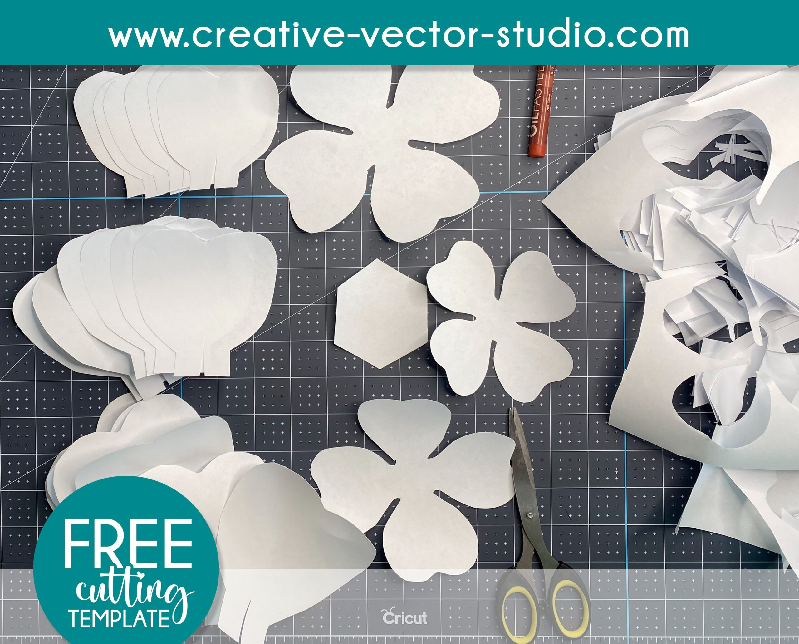 Free Giant Paper Rose Template | Creative Vector Studio with regard to Free Printable Paper Rose Template