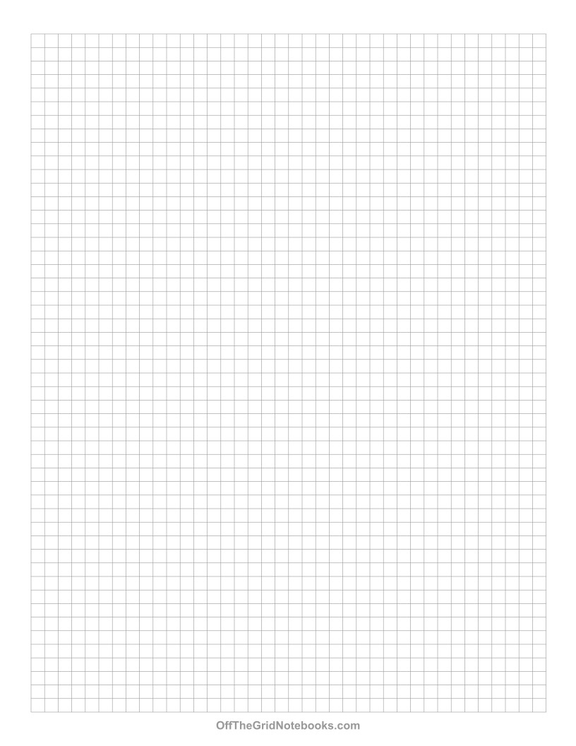 Free Graph Paper – Off The Grid Notebooks throughout 5x5 Graph Paper Printable