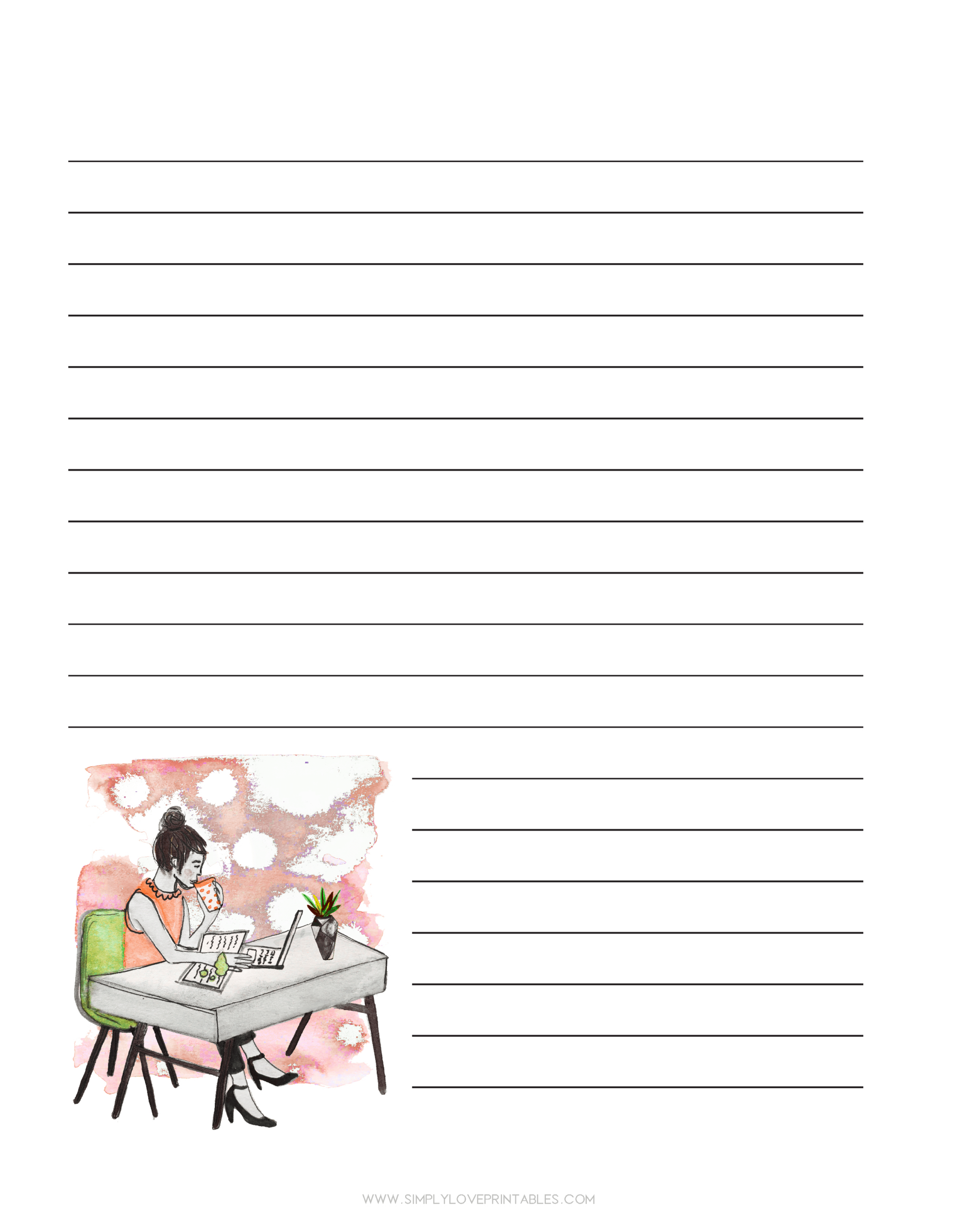 Free Journal Printable Pages - Simply Love Printables inside Journal Paper Printable