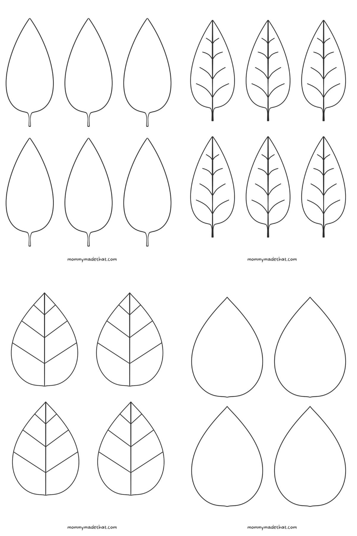 Free Leaf Templates &amp;amp; Outlines: Tons Of Printables!! within Printable Paper Leaves Template