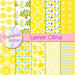 Free Lemon Citrus Digital Papers For Digital Scrapbooking Throughout Digital Printable Paper
