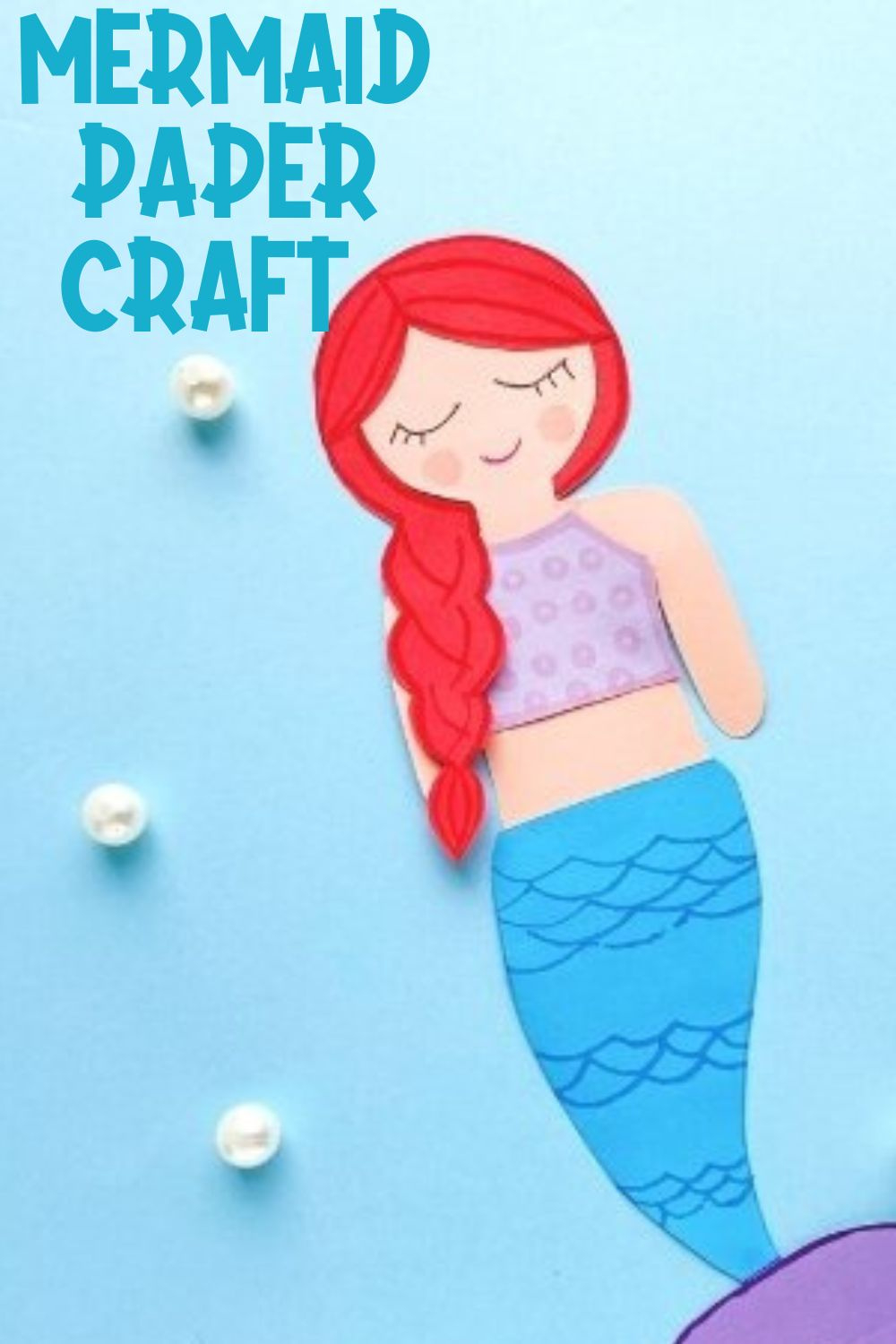 Free Mermaid Template To Print+ Easy Paper Craft – The Organized Mom for Mermaid Printable Paper
